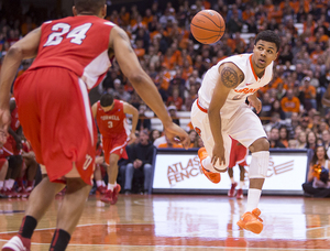 Michael Gbinije and the rest of the Syracuse bench look to take positive strides against Wake Forest on Wednesday night. 