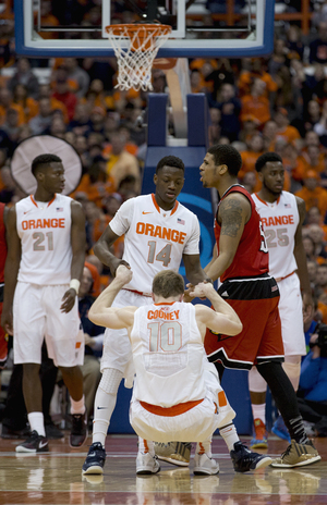 SU guard Trevor Cooney has been fighting a sprain in his back recently and will have a chance to snap out of his shooting slump Tuesday night against Notre Dame's 3-point defense, which ranks worst in the ACC.