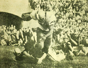 The No. 44 will be restored to Syracuse football, interim director of athletics Pete Sala announced at the Plaza 44 Groundbreaking Ceremony on Tuesday afternoon. Jim Brown (pictured) was one of the No. 44 legends. 