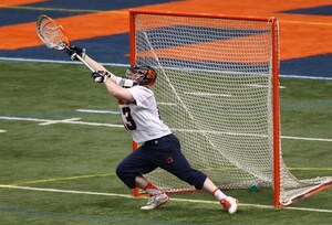 Evan Molloy ultimately guided Syracuse to a six-goal win over UNC in net on Saturday afternoon.