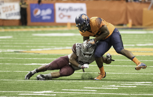 Kendall Coleman tallied four tackles in the Orange's season-opening win over Colgate. 