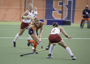 Jennifer Bleakney is smaller than most of her teammates, but she's able to use her speed to get around her defenders.