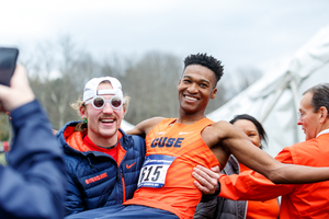 Justyn Knight broke his own Syracuse-record in the mile on Saturday in Boston.