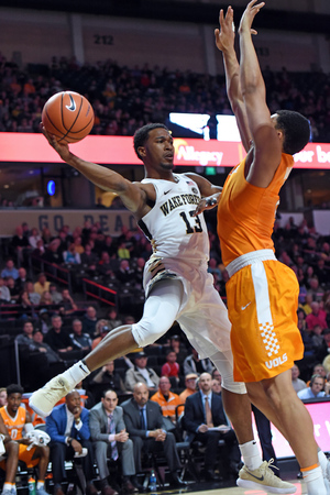 Bryant Crawford (left) and WFU will look for their first conference win against SU on Wednesday.