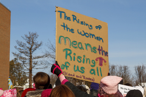 A photo from a Women's March this weekend. 