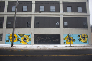 The Lipe-Rollway Corporation building is listed on the State and National Register of Historic Places. A mural is on the side of the building where history meets present day, painted by Army veteran Camden Noir.