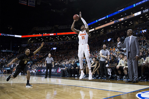 Oshae Brissett scored 10 points with nine rebounds and two blocks for Syracuse in its win.