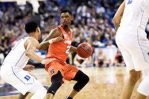 After fouling out in Syracuse's last game, Frank Howard avoided foul trouble against Duke and played the whole game in SU's loss.