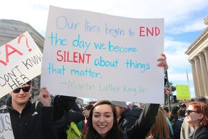 Syracuse University's Student Association funded buses to travel down to the nation's capital for the March for Our Lives anti-gun violence protest.