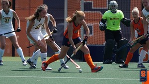 Laura Graziosi handles the ball against Vermont. She scored one of SU's four goals.