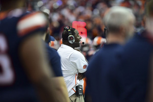 Dino Babers switched between quarterbacks on Friday. Clayton Welch ran the offense for most of the second half.