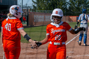 Angel Jasso got on base three times against Iona, including on her walk-off hit. 