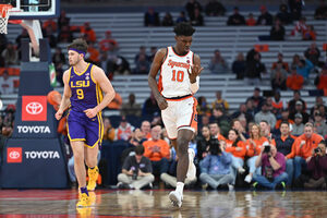 Naheem McLeod will be sidelined for the rest of the 2023-24 season, according to Syracuse head coach Adrian Autry. McLeod was ruled out indefinitely on Jan. 10 prior to SU’s home matchup with Boston College.