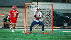 Will Mark bounced back from his struggles against Duke and Towson, making seven first-half saves to keep No. 5 seed Denver at bay early.