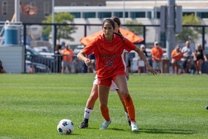 Syracuse exploded for four first-half goals en route to a 5-0 blowout win over Mercyhurst.