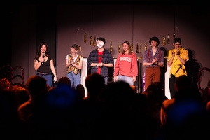 Comics at the University Union Comedy Knockout lined the stage. The 