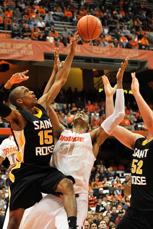 Fab Melo (center) vs. St. Rose