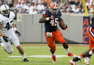 Jerome Smith rushed for two touchdowns on the day, racking up 73 yards and keeping SU in the game. 