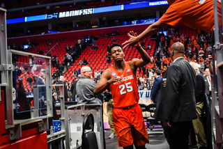 There was only a small contingent of SU fans at the game, but they had plenty of reason to celebrate Sunday in Detroit. 